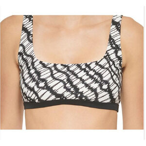 DKNY Black & White Swim Bikini Top & Bottom Large NWT
